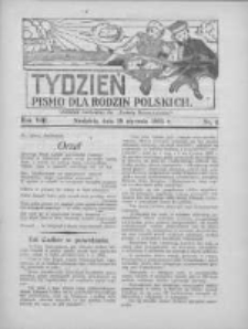 Tydzień: pismo dla rodzin polskich: dodatek niedzielny do "Gazety Szamotulskiej" 1933.01.29 R.8 Nr4