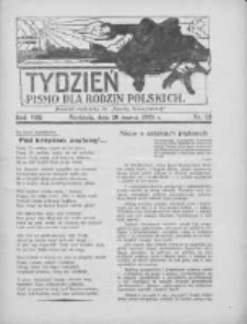 Tydzień: pismo dla rodzin polskich: dodatek niedzielny do "Gazety Szamotulskiej" 1933.03.26 R.8 Nr12