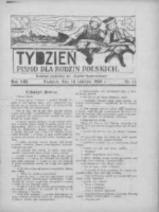 Tydzień: pismo dla rodzin polskich: dodatek niedzielny do "Gazety Szamotulskiej" 1933.04.16 R.8 Nr15