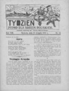 Tydzień: pismo dla rodzin polskich: dodatek niedzielny do "Gazety Szamotulskiej" 1933.08.27 R.8 Nr34