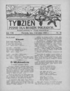 Tydzień: pismo dla rodzin polskich: dodatek niedzielny do "Gazety Szamotulskiej" 1933.09.03 R.8 Nr35