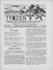 Tydzień: pismo dla rodzin polskich: dodatek niedzielny do "Gazety Szamotulskiej" 1933.10.22 R.8 Nr42