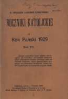 Roczniki Katolickie na Rok Pański 1929 R.7