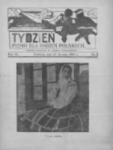 Tydzień: pismo dla rodzin polskich: dodatek niedzielny do "Gazety Szamotulskiej" 1934.01.21 R.9 Nr3