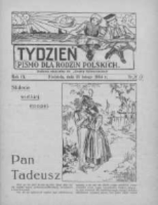 Tydzień: pismo dla rodzin polskich: dodatek niedzielny do "Gazety Szamotulskiej" 1934.03.04 R.9 Nr9