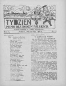 Tydzień: pismo dla rodzin polskich: dodatek niedzielny do "Gazety Szamotulskiej" 1934.05.13 R.9 Nr19