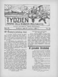 Tydzień: pismo dla rodzin polskich: dodatek niedzielny do "Gazety Szamotulskiej" 1934.06.24 R.9 Nr25