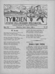 Tydzień: pismo dla rodzin polskich: dodatek niedzielny do "Gazety Szamotulskiej" 1934.07.08 R.9 Nr27