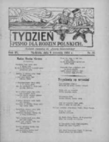 Tydzień: pismo dla rodzin polskich: dodatek niedzielny do "Gazety Szamotulskiej" 1934.09.09 R.9 Nr35