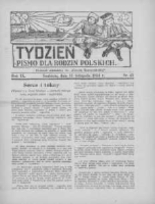 Tydzień: pismo dla rodzin polskich: dodatek niedzielny do "Gazety Szamotulskiej" 1934.11.11 R.9 Nr43