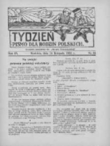 Tydzień: pismo dla rodzin polskich: dodatek niedzielny do "Gazety Szamotulskiej" 1934.11.18 R.9 Nr44