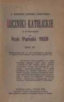 Roczniki Katolickie (z 34 ilustracjami) na Rok Pański 1928 R.6