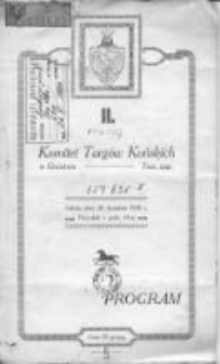 II. Program: Komitet Targów Końskich w Gnieźnie: sobota, dnia 26. kwietnia 1930 r.