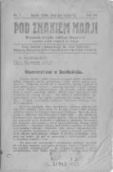 Pod Znakiem Marji: miesięcznik Związku Sodalicyj Marjańskich uczni&oacute;w szk&oacute;ł średnich w Polsce. 1923.04.01 R.3 nr7