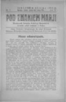 Pod Znakiem Marji: miesięcznik Związku Sodalicyj Marjańskich uczni&oacute;w szk&oacute;ł średnich w Polsce. 1924.02.01 R.4 nr5