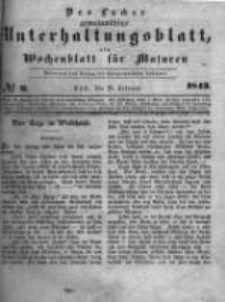 Das Lycker gemeinnützige Unterhaltungsblatt, ein Wochenblatt für Masuren. 1843.02.25 Nr9