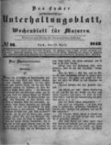 Das Lycker gemeinnützige Unterhaltungsblatt, ein Wochenblatt für Masuren. 1843.04.15 Nr16