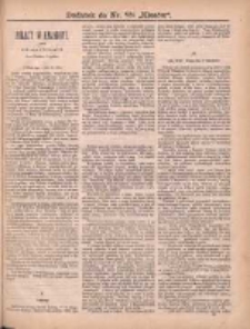 Kłosy: czasopismo ilustrowane, tygodniowe, poświęcone literaturze, nauce i sztuce: dodatki do poszczególnych numerów: dodatek do Nr 824(1881)
