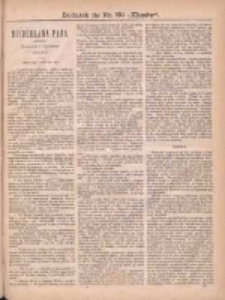 Kłosy: czasopismo ilustrowane, tygodniowe, poświęcone literaturze, nauce i sztuce: dodatki do poszczególnych numerów: dodatek do Nr 854(1881)