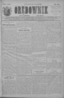 Orędownik: najstarsze ludowe pismo narodowe i katolickie w Wielkopolsce 1912.02.13 R.42 Nr34