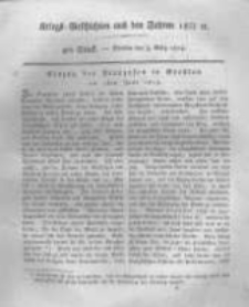 Kriegs-Geschichten aus den Jahren 1812/13 etc. oder Darstellungen und Schilderungen aus den Feldz&uuml;gen der Franzosen und der verb&uuml;ndeten Truppen.... 1814 Band 1 st&uuml;ck 9