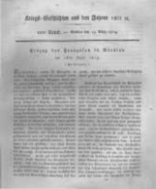 Kriegs-Geschichten aus den Jahren 1812/13 etc. oder Darstellungen und Schilderungen aus den Feldz&uuml;gen der Franzosen und der verb&uuml;ndeten Truppen.... 1814 Band 1 st&uuml;ck 11