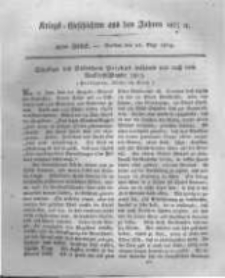 Kriegs-Geschichten aus den Jahren 1812/13 etc. oder Darstellungen und Schilderungen aus den Feldz&uuml;gen der Franzosen und der verb&uuml;ndeten Truppen.... 1814 Band 1 st&uuml;ck 20
