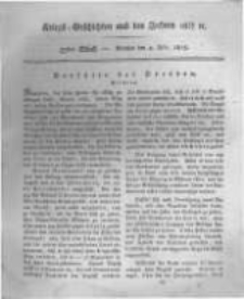 Kriegs-Geschichten aus den Jahren 1812/13 etc. oder Darstellungen und Schilderungen aus den Feldz&uuml;gen der Franzosen und der verb&uuml;ndeten Truppen... . 1815 Band 3 st&uuml;ck 57