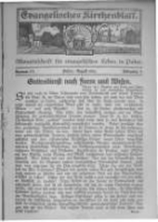 Evangelisches Kirchenblatt: Monatsschrift für evangelisches Leben in Polen. 1923 Jahrgang 1 nr11