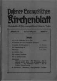 Posener Evangelisches Kirchenblatt: Monatsschrift für evangelisches Leben in Polen. 1937 Jahrgang 15 nr6