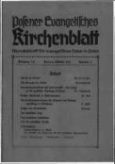 Posener Evangelisches Kirchenblatt: Monatsschrift für evangelisches Leben in Polen. 1937 Jahrgang 16 nr1