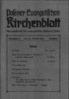 Posener Evangelisches Kirchenblatt: Monatsschrift für evangelisches Leben in Polen. 1938 Jahrgang 17 nr1