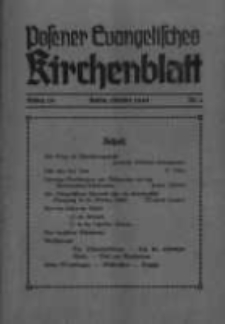 Posener Evangelisches Kirchenblatt: Monatsschrift für evangelisches Leben in Polen. 1940 Jahrgang 19 nr1