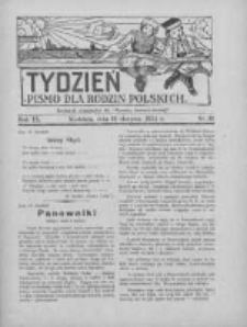 Tydzień: pismo dla rodzin polskich: dodatek niedzielny do "Gazety Szamotulskiej" 1934.08.12 R.9 Nr31