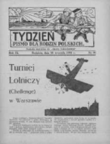 Tydzień: pismo dla rodzin polskich: dodatek niedzielny do "Gazety Szamotulskiej" 1934.09.16 R.9 Nr36
