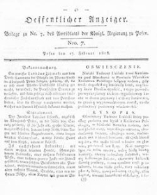 Amtsblatt der K&ouml;niglichen Regierung zu Posen: Jahrgang 1818.02.24 Nr8