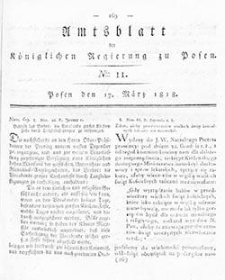 Deffentlicher Anzeiger: Beilage zu Nr 11 des Amtsblatts der Königlichen Regierung zu Posen 1818.03.17