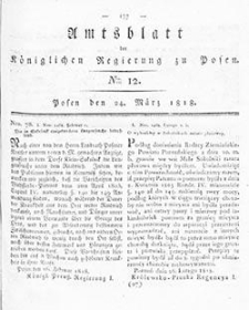 Amtsblatt der Königlichen Regierung zu Posen: Jahrgang 1818.03.31 Nr13