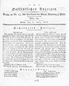 Amtsblatt der K&ouml;niglichen Regierung zu Posen: Jahrgang 1818.04.07 Nr14