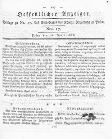 Amtsblatt der K&ouml;niglichen Regierung zu Posen: Jahrgang 1818.05.05 Nr18