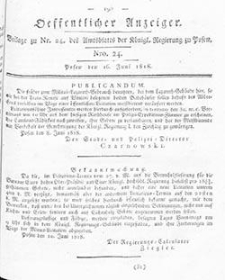 Amtsblatt der Königlichen Regierung zu Posen: Jahrgang 1818.06.23 Nr25