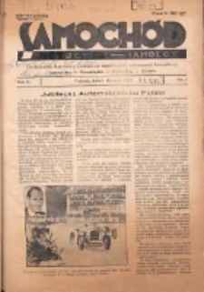 Samochód, Motocykl, Samolot: dwutygodnik ilustrowany poświęcony zagadnieniom nowoczesnej komunikacji 1935.01.01 R.2 Nr1