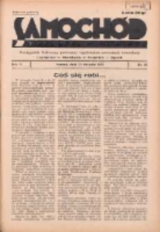 Samochód, Motocykl, Samolot: dwutygodnik ilustrowany poświęcony zagadnieniom nowoczesnej komunikacji 1935.08.15 R.2 Nr16