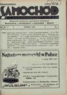 Samochód, Motocykl, Samolot: miesięcznik poświęcony zagadnieniom motoryzacji 1937 marzec R.4 Nr3