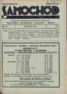 Samochód, Motocykl, Samolot: miesięcznik poświęcony zagadnieniom motoryzacji 1937 kwiecień R.4 Nr4