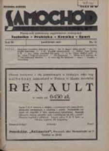 Samochód, Motocykl, Samolot: miesięcznik poświęcony zagadnieniom motoryzacji 1937 listopad R.4 Nr11