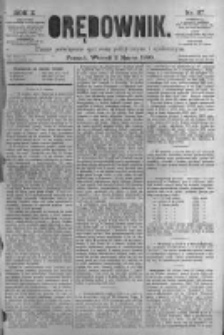 Orędownik: pismo poświęcone sprawom politycznym i spółecznym. 1880.03.02 R.10 nr27