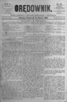 Orędownik: pismo poświęcone sprawom politycznym i spółecznym. 1880.03.25 R.10 nr37