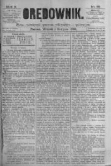 Orędownik: pismo poświęcone sprawom politycznym i spółecznym. 1880.08.03 R.10 nr92