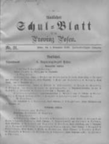 Amtliches Schul-Blatt für die Provinz Posen 1899.11.05 Jg.32 Nr21